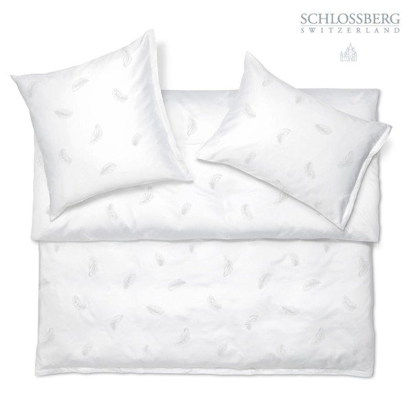 Schlossberg Bettwäsche PIUME blanc - Satin Exquisit Jacquard